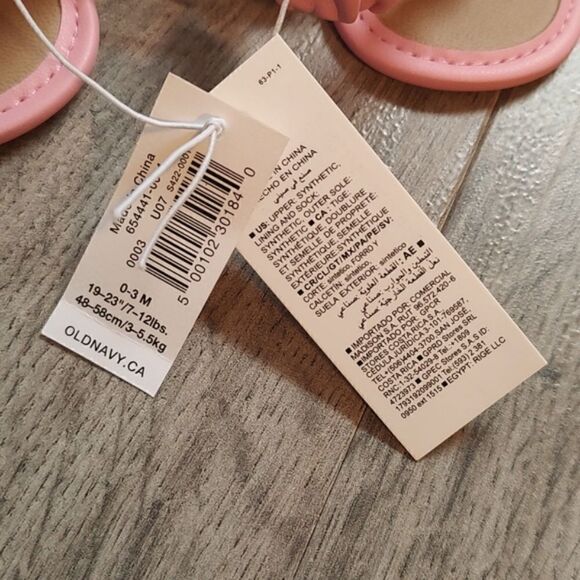 Old Navy New‎ With Tag Size 0-3 Months Cross-Strap Puffy Pink Sandals For Baby - Picture 9 of 10